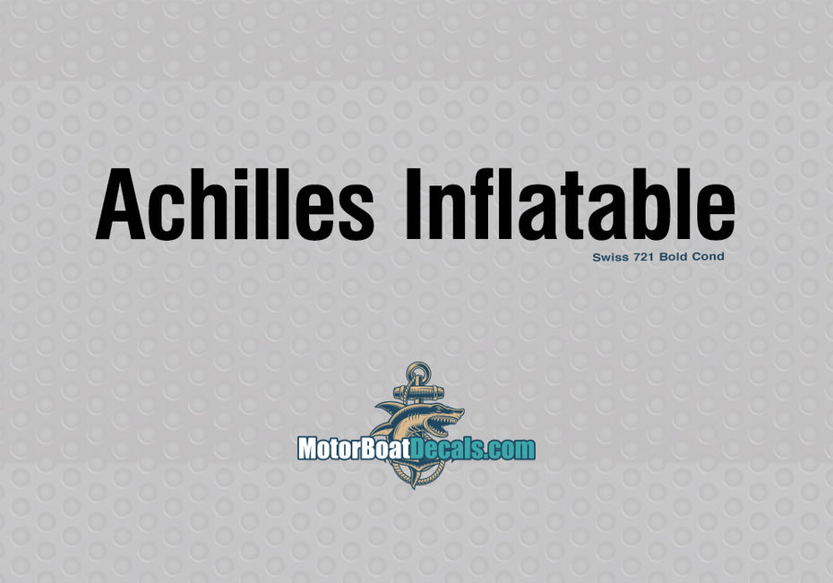 Achilles Inflatable Manufacturer Style Decal