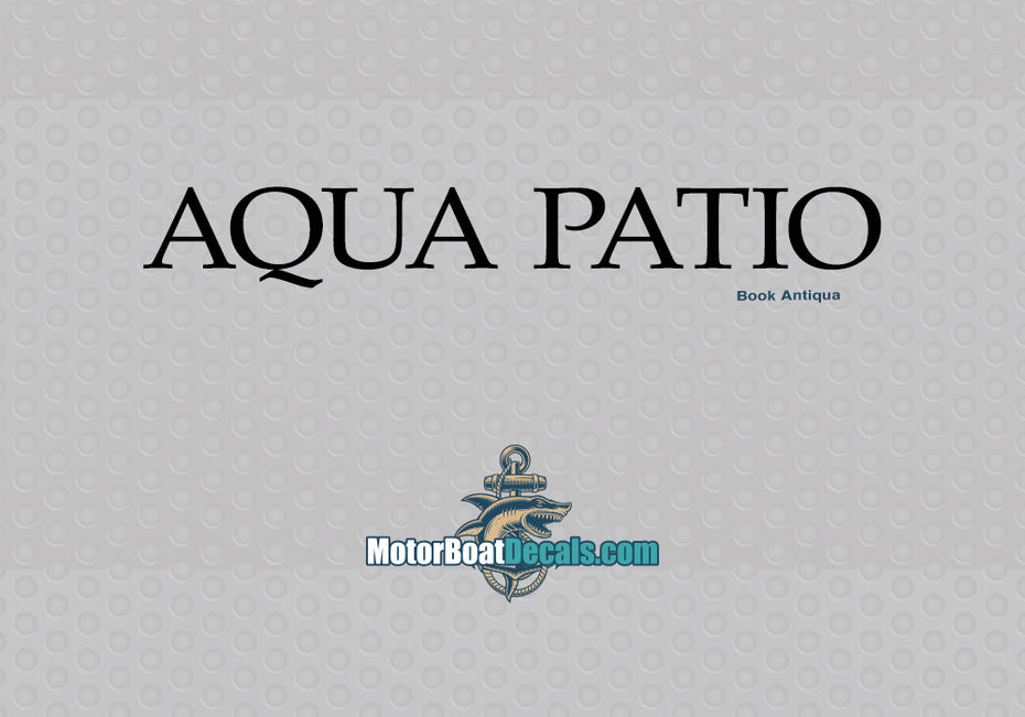 Aqua Patio Manufacturer Style Decal