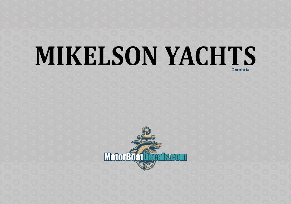 Mikelson Manufacturer Style Decal
