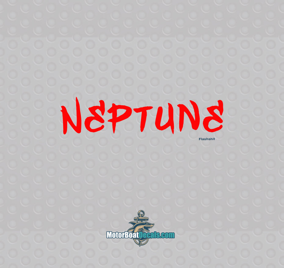 Neptune 1 Color Boat Name Decal
