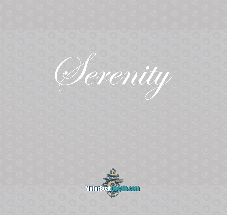 serenity boat name decal