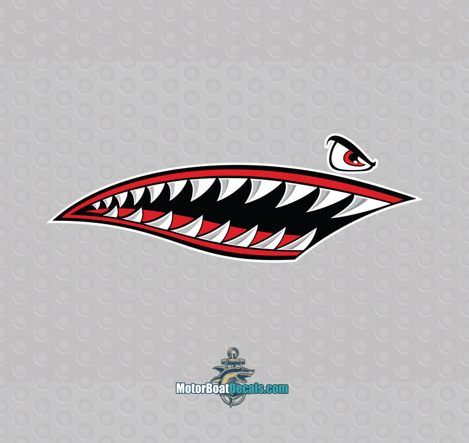 Shark Mouth Right Facing Decal