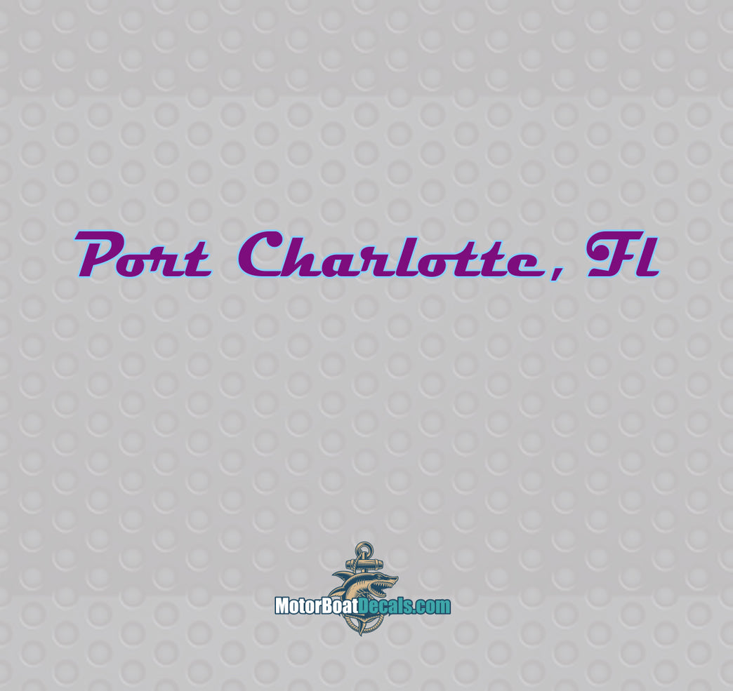 custom hailing port decal
