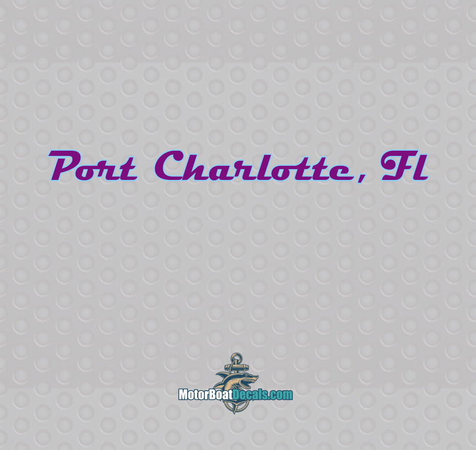 custom hailing port decal