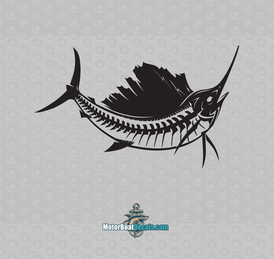 Sail Fish Right Facing Decal