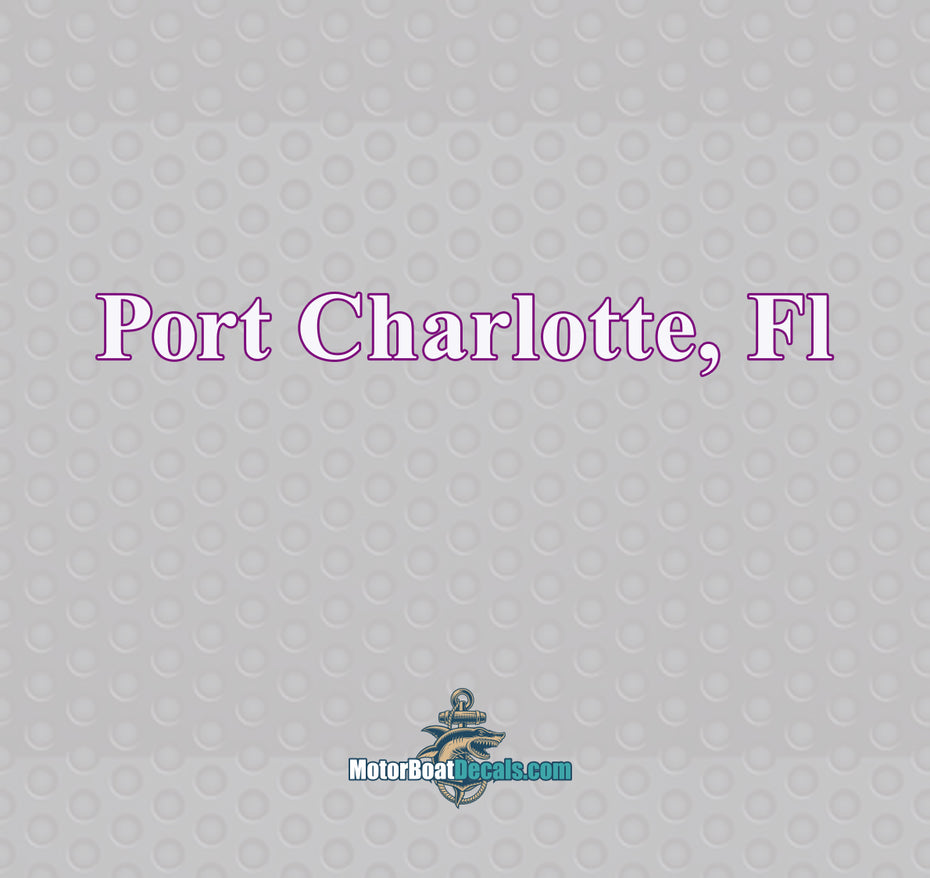 Times New Roman 2 Color Hailing Port Decal