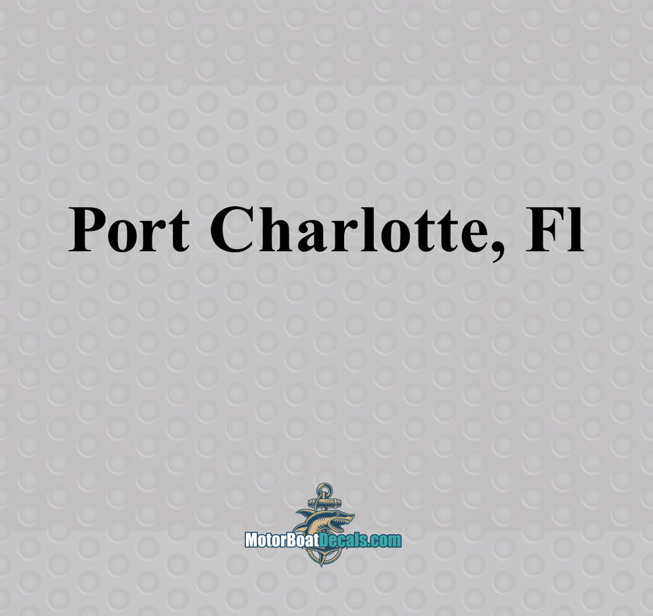 Times New Roman 1 Color Hailing Port Decal