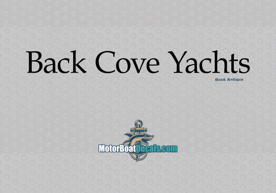 Back Cove Yachts Manufacturer Style Decal