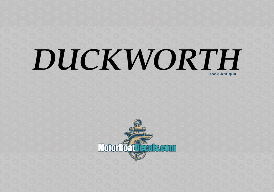 Duckworth Manufacturer Style Decal