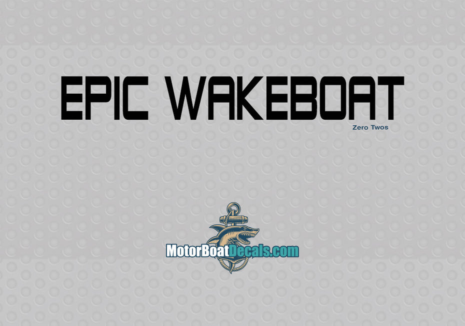 Epic Wakeboat Manufacturer Style Decal