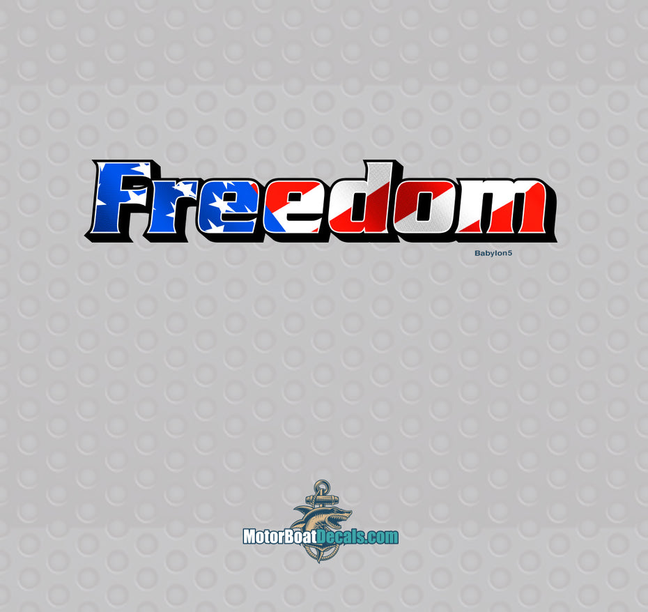 Freedom Boat Name Decal