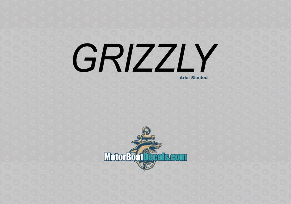 Grizzly Manufacturer Style Decal