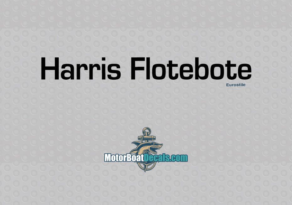 Harris Flotebote Manufacturer Style Decal