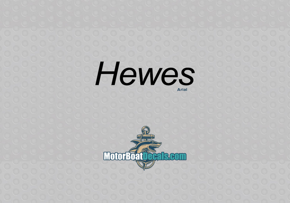 Hewes Manufacturer Style Decal