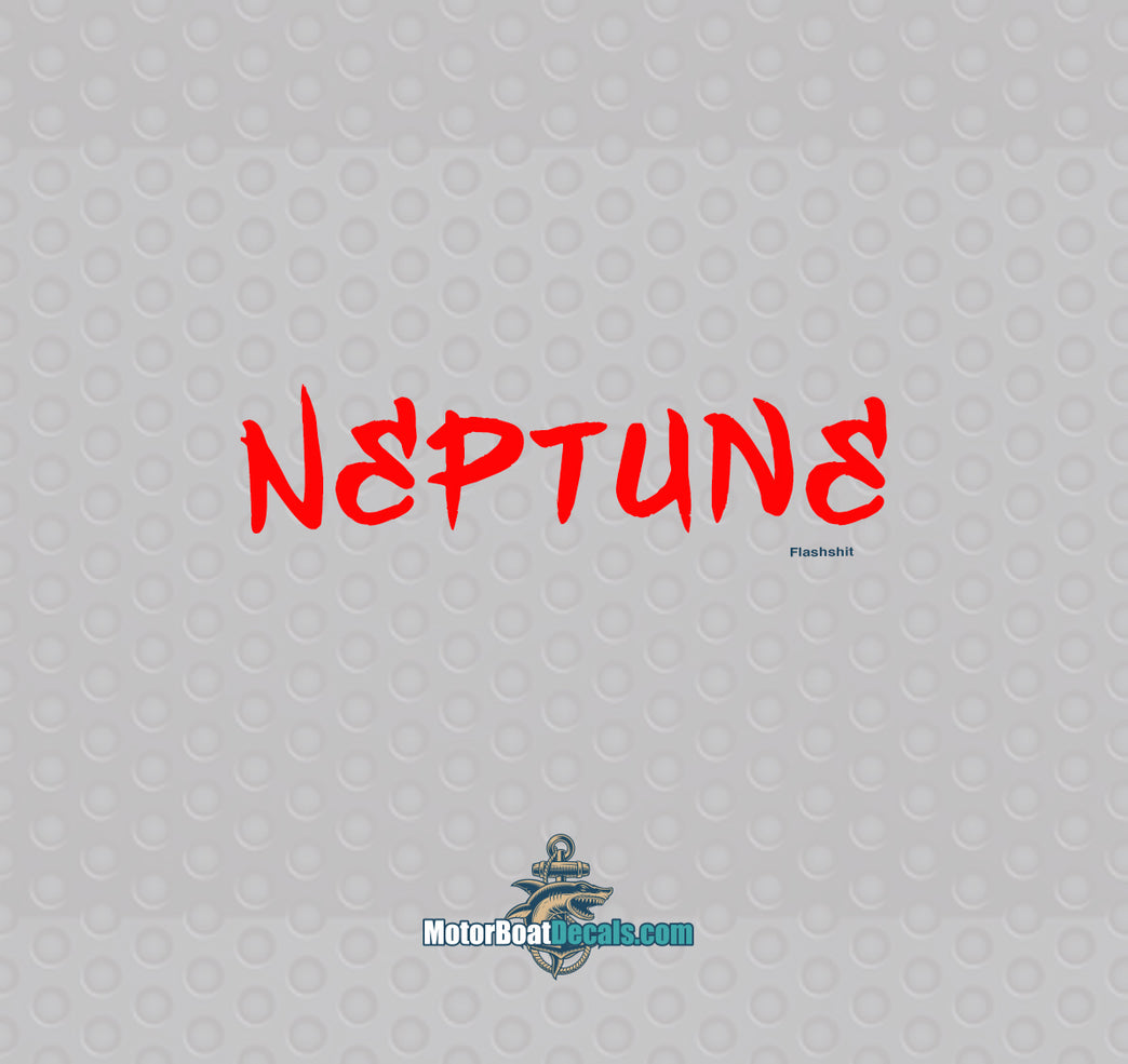 Neptune 1 Color Boat Name Decal