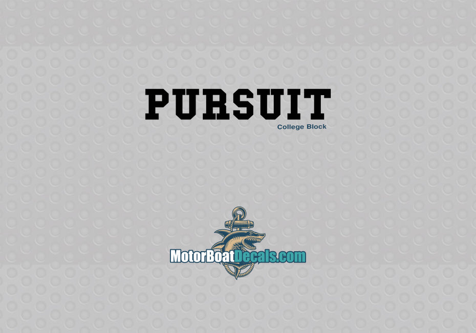 Pursuit Manufacturer Style Decal