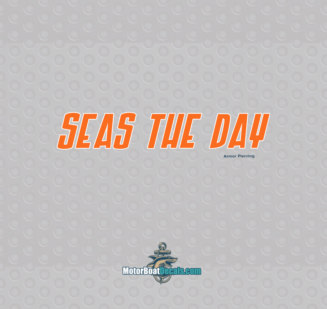 Seas The Day 2 Color Boat Name Decal