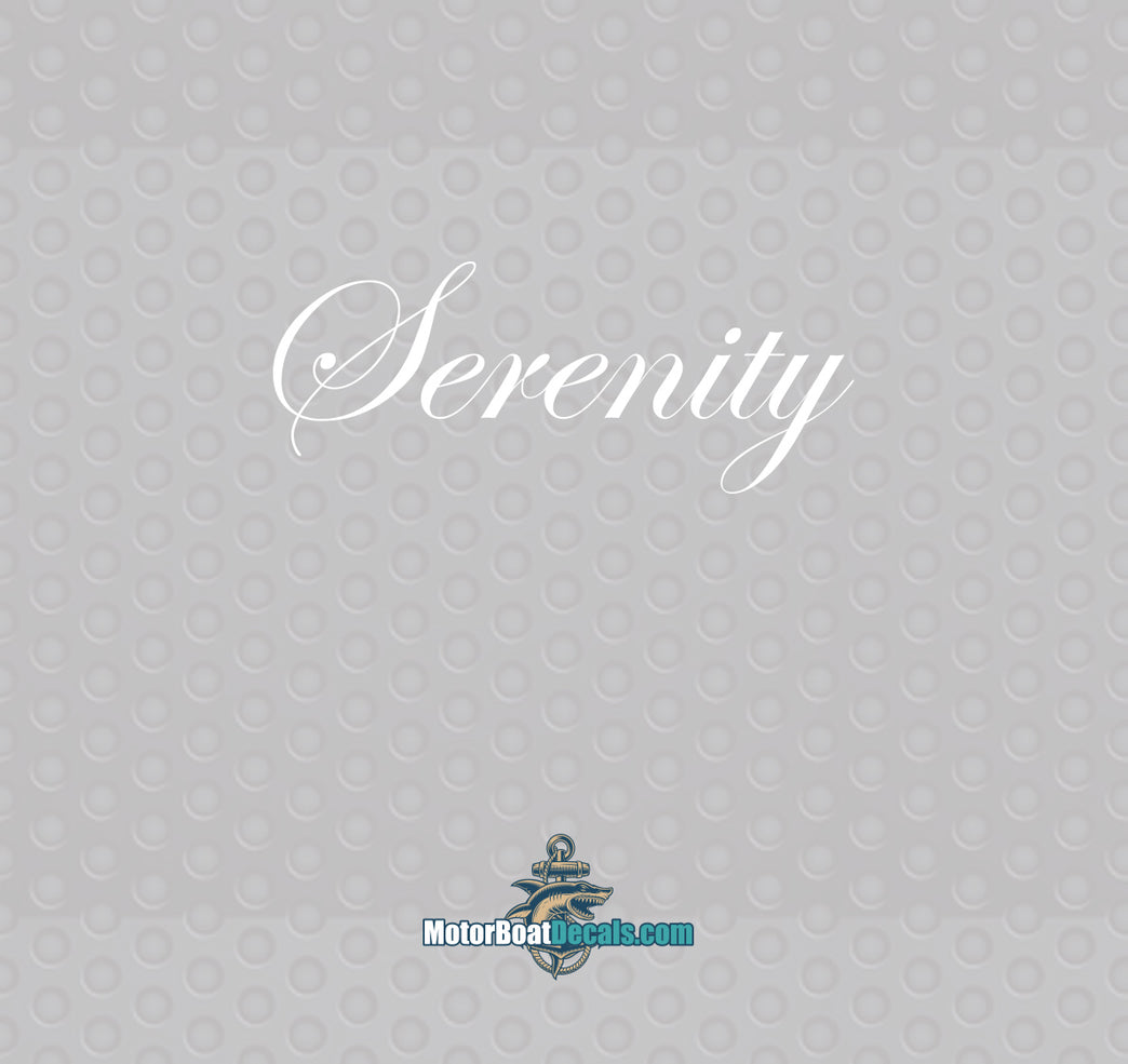 serenity boat name decal