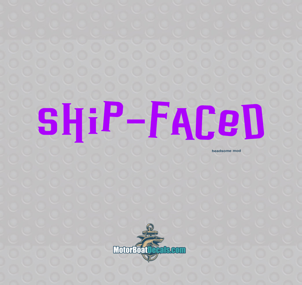 Ship Faced 1 Color Boat Name Decal