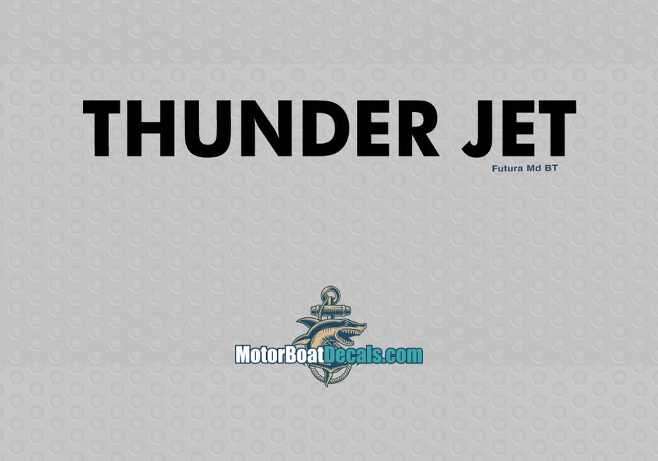 Thunder Jet Manufacturer Style Decal