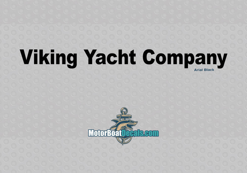 Viking Yacht Company Manufacturer Style Decal