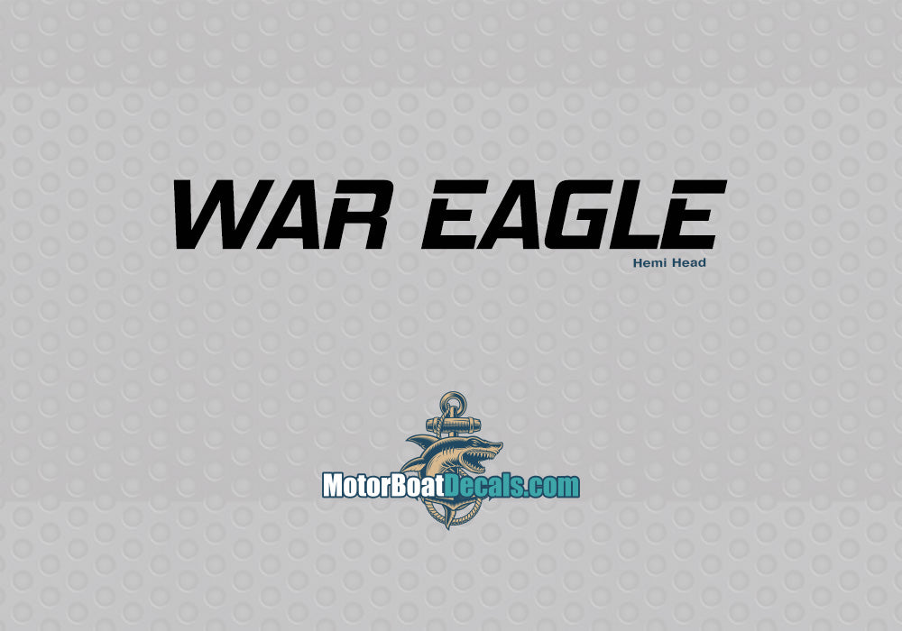 War Eagle Manufacturer Style Decal