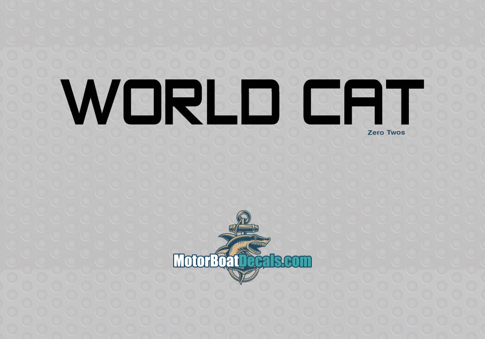 World Cat Manufacturer Style Decal