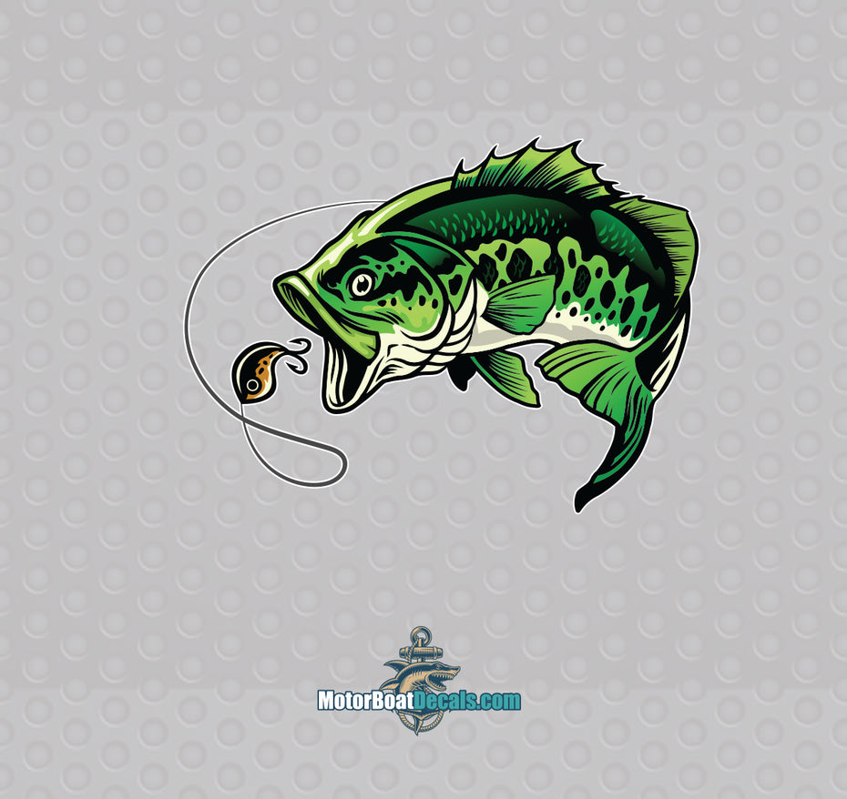 Bass Lure Left Facing Decal