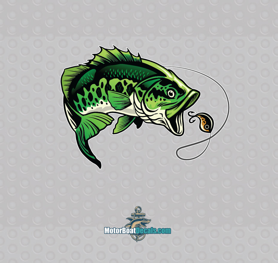 Bass Lure Right Facing Decal