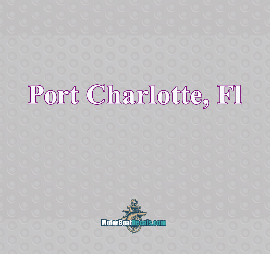 Times New Roman 2 Color Hailing Port Decal